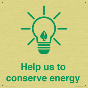 Help us to conserve energy 